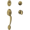 image:imageSCHLAGE Plymouth Single Cylinder Handleset and Plymouth Knob Bright Brass F60 PLY 605Antique Brass