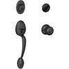 image:imageSCHLAGE Plymouth Single Cylinder Handleset and Plymouth Knob Bright Brass F60 PLY 605Matte Black