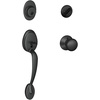 image:imageSCHLAGE Plymouth Single Cylinder Handleset and Plymouth Knob Bright Brass F60 PLY 605Matte Black