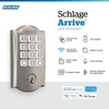 image:imageSchlage Arrive Smart WiFi Deadbolt Lock with Keypad Keyless Entry Front Door Lock App Control Alexa and Google Home Compatible Matte Black BE459WB CEN 622Satin Nickel