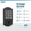 image:imageSchlage Arrive Smart WiFi Deadbolt Lock with Keypad Keyless Entry Front Door Lock App Control Alexa and Google Home Compatible Matte Black BE459WB CEN 622Matte Black