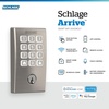 image:imageSchlage Arrive Smart WiFi Deadbolt Lock with Keypad Keyless Entry Front Door Lock App Control Alexa and Google Home Compatible Matte Black BE459WB CEN 622Satin Nickel