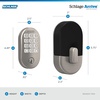image:imageSchlage Arrive Smart WiFi Deadbolt Lock with Keypad Keyless Entry Front Door Lock App Control Alexa and Google Home Compatible Matte Black BE459WB CEN 622Satin Nickel
