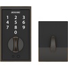 image:imageSchlage BE375 CAM 619 Touch Camelot Deadbolt Electronic Keyless Entry Lock Satin NickelAged Bronze