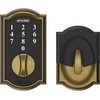 image:imageSchlage BE375 CAM 619 Touch Camelot Deadbolt Electronic Keyless Entry Lock Satin NickelAntique Brass