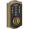 image:imageSchlage BE375 CAM 619 Touch Camelot Deadbolt Electronic Keyless Entry Lock Satin NickelAntique Brass