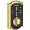 image:imageSchlage BE375 CAM 619 Touch Camelot Deadbolt Electronic Keyless Entry Lock Satin NickelBright Brass