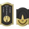 image:imageSchlage BE375 CAM 619 Touch Camelot Deadbolt Electronic Keyless Entry Lock Satin NickelBright Brass
