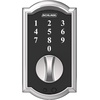 image:imageSchlage BE375 CAM 619 Touch Camelot Deadbolt Electronic Keyless Entry Lock Satin NickelBright Chrome
