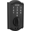 image:imageSchlage BE375 CAM 619 Touch Camelot Deadbolt Electronic Keyless Entry Lock Satin NickelMatte Black