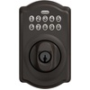 image:imageSchlage Camelot Electronic Keypad Deadbolt Lock Keyless Front Door Entry Mechanical Key Backup Included Satin Nickel BE365 V CAM 619Aged Bronze