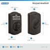 image:imageSchlage Camelot Electronic Keypad Deadbolt Lock Keyless Front Door Entry Mechanical Key Backup Included Satin Nickel BE365 V CAM 619Aged Bronze