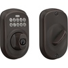 image:imageSchlage Camelot Electronic Keypad Deadbolt Lock Keyless Front Door Entry Mechanical Key Backup Included Satin Nickel BE365 V CAM 619Aged Bronze