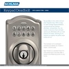 image:imageSchlage Camelot Electronic Keypad Deadbolt Lock Keyless Front Door Entry Mechanical Key Backup Included Satin Nickel BE365 V CAM 619Antique Brass