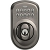 image:imageSchlage Camelot Electronic Keypad Deadbolt Lock Keyless Front Door Entry Mechanical Key Backup Included Satin Nickel BE365 V CAM 619Antique Pewter