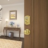 image:imageSchlage Camelot Electronic Keypad Deadbolt Lock Keyless Front Door Entry Mechanical Key Backup Included Satin Nickel BE365 V CAM 619Bright Brass