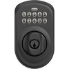 image:imageSchlage Camelot Electronic Keypad Deadbolt Lock Keyless Front Door Entry Mechanical Key Backup Included Satin Nickel BE365 V CAM 619Matte Black