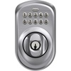 image:imageSchlage Camelot Electronic Keypad Deadbolt Lock Keyless Front Door Entry Mechanical Key Backup Included Satin Nickel BE365 V CAM 619Satin Chrome
