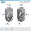 image:imageSchlage Camelot Electronic Keypad Deadbolt Lock Keyless Front Door Entry Mechanical Key Backup Included Satin Nickel BE365 V CAM 619Satin Chrome