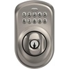 image:imageSchlage Camelot Electronic Keypad Deadbolt Lock Keyless Front Door Entry Mechanical Key Backup Included Satin Nickel BE365 V CAM 619Satin Nickel