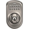 image:imageSchlage Camelot Electronic Keypad Deadbolt Lock Keyless Front Door Entry Mechanical Key Backup Included Satin Nickel BE365 V CAM 619Satin Nickel