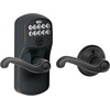 image:imageSchlage Camelot Keypad Lock with Lever Handle Electronic Keyless Door Entry AutoLock Enabled Antique Brass FE575 CAM 609 ACCAged Bronze