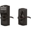 image:imageSchlage Camelot Keypad Lock with Lever Handle Electronic Keyless Door Entry Flex Lock AutoLock Option Satin Nickel FE595 CAM 619 ACCAged Bronze