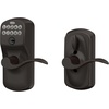 image:imageSchlage Camelot Keypad Lock with Lever Handle Electronic Keyless Door Entry Flex Lock AutoLock Option Satin Nickel FE595 CAM 619 ACCAged Bronze