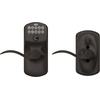 image:imageSchlage Camelot Keypad Lock with Lever Handle Electronic Keyless Door Entry Flex Lock AutoLock Option Satin Nickel FE595 CAM 619 ACCAged Bronze