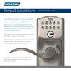 image:imageSchlage Camelot Keypad Lock with Lever Handle Electronic Keyless Door Entry Flex Lock AutoLock Option Satin Nickel FE595 CAM 619 ACCAntique Pewter