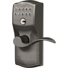 image:imageSchlage Camelot Keypad Lock with Lever Handle Electronic Keyless Door Entry Flex Lock AutoLock Option Satin Nickel FE595 CAM 619 ACCAntique Pewter