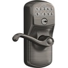 image:imageSchlage Camelot Keypad Lock with Lever Handle Electronic Keyless Door Entry Flex Lock AutoLock Option Satin Nickel FE595 CAM 619 ACCAntique Pewter