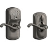 image:imageSchlage Camelot Keypad Lock with Lever Handle Electronic Keyless Door Entry Flex Lock AutoLock Option Satin Nickel FE595 CAM 619 ACCAntique Pewter