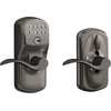 image:imageSchlage Camelot Keypad Lock with Lever Handle Electronic Keyless Door Entry Flex Lock AutoLock Option Satin Nickel FE595 CAM 619 ACCAntique Pewter