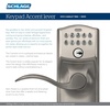 image:imageSchlage Camelot Keypad Lock with Lever Handle Electronic Keyless Door Entry Flex Lock AutoLock Option Satin Nickel FE595 CAM 619 ACCBright Brass