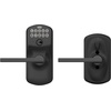 image:imageSchlage Camelot Keypad Lock with Lever Handle Electronic Keyless Door Entry Flex Lock AutoLock Option Satin Nickel FE595 CAM 619 ACCMatte Black