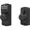 image:imageSchlage Camelot Keypad Lock with Lever Handle Electronic Keyless Door Entry Flex Lock AutoLock Option Satin Nickel FE595 CAM 619 ACCMatte Black