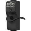 image:imageSchlage Camelot Keypad Lock with Lever Handle Electronic Keyless Door Entry Flex Lock AutoLock Option Satin Nickel FE595 CAM 619 ACCMatte Black