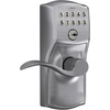 image:imageSchlage Camelot Keypad Lock with Lever Handle Electronic Keyless Door Entry Flex Lock AutoLock Option Satin Nickel FE595 CAM 619 ACCSatin Chrome