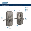 image:imageSchlage Camelot Keypad Lock with Lever Handle Electronic Keyless Door Entry Flex Lock AutoLock Option Satin Nickel FE595 CAM 619 ACCSatin Chrome