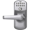 image:imageSchlage Camelot Keypad Lock with Lever Handle Electronic Keyless Door Entry Flex Lock AutoLock Option Satin Nickel FE595 CAM 619 ACCSatin Chrome