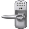 image:imageSchlage Camelot Keypad Lock with Lever Handle Electronic Keyless Door Entry Flex Lock AutoLock Option Satin Nickel FE595 CAM 619 ACCSatin Chrome