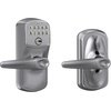 image:imageSchlage Camelot Keypad Lock with Lever Handle Electronic Keyless Door Entry Flex Lock AutoLock Option Satin Nickel FE595 CAM 619 ACCSatin Chrome