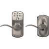 image:imageSchlage Camelot Keypad Lock with Lever Handle Electronic Keyless Door Entry Flex Lock AutoLock Option Satin Nickel FE595 CAM 619 ACCSatin Nickel