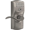 image:imageSchlage Camelot Keypad Lock with Lever Handle Electronic Keyless Door Entry Flex Lock AutoLock Option Satin Nickel FE595 CAM 619 ACCSatin Nickel