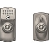 image:imageSchlage Camelot Keypad Lock with Lever Handle Electronic Keyless Door Entry Flex Lock AutoLock Option Satin Nickel FE595 CAM 619 ACCSatin Nickel