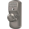image:imageSchlage Camelot Keypad Lock with Lever Handle Electronic Keyless Door Entry Flex Lock AutoLock Option Satin Nickel FE595 CAM 619 ACCSatin Nickel