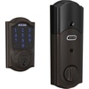 image:imageSchlage Connect Smart Deadbolt Lock with Touchscreen Keypad Keyless Front Door Entry ZWave Plus Compatible Satin Nickel BE469ZP CAM 619Aged Bronze
