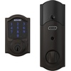 image:imageSchlage Connect Smart Deadbolt Lock with Touchscreen Keypad Keyless Front Door Entry ZWave Plus Compatible Satin Nickel BE469ZP CAM 619Aged Bronze