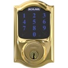 image:imageSchlage Connect Smart Deadbolt Lock with Touchscreen Keypad Keyless Front Door Entry ZWave Plus Compatible Satin Nickel BE469ZP CAM 619Bright Brass